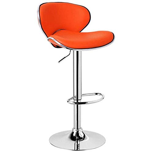 JDKJSBF PU Schwenkhocker Barhocker mit Rückenlehnehöhe verstellbares Kunstleder Küche Frühstück Kitchen Barhocker 1227 (Farbe: Rot) (Farbe: Schwarz) Thoughtful von JDKJSBF