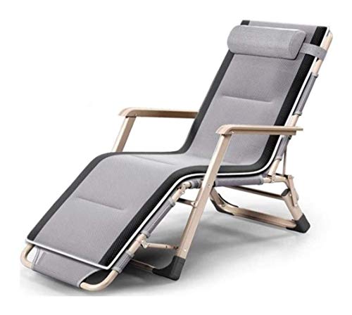 JDKJSBF Patio Lounge Chairs, Sun Lounger Stuhl Liege Nickerchen Klapperhalten Strandstuhl Mittagessen Nickerchen Nickerchen Freizeitklappdecke Stuhl Büro Klappbett Outdoor (schwarz) Thoughtful von JDKJSBF