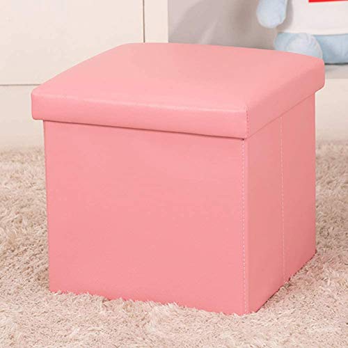 JDKJSBF Pink Folding Storage Ottoman FootRest Stool Bench Box Cube Schnell und einfacher Baugruppe zum Camping oder Couchtisch 30x30x30 cm (12x12x12) Thoughtful von JDKJSBF