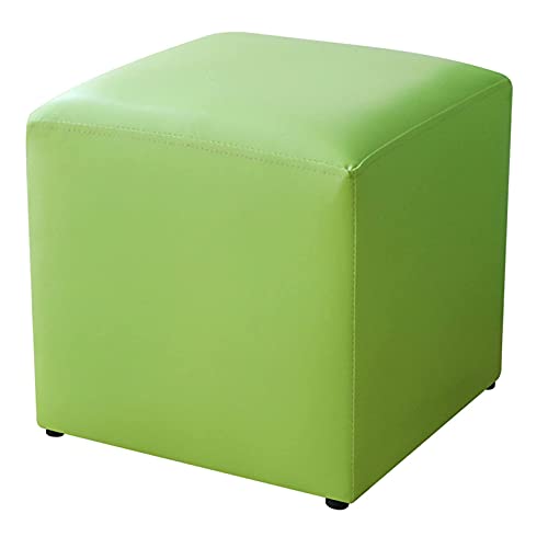 JDKJSBF Polsterer Fußsteinmakler Kleiner Hocker Haushalt Pouf Practical Cupf Faux Leder Fußhocker, Grün, 35 cmx35cmx35cm Thoughtful von JDKJSBF