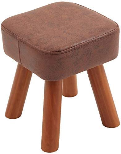 JDKJSBF Pouffe Fußhocker Fuß Ruhhocker Pouf Ottomane, gepolsterte Massive Holzbeine Schuhhocker Sofa Hocker Kleiner Sitzhausbüro Thoughtful von JDKJSBF