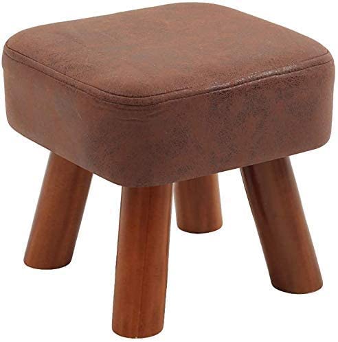 JDKJSBF Pouffe Fußhocker Fuß Ruhhocker Pouf Ottomane, gepolsterte Massive Holzbeine Schuhhocker Sofa Hocker Kleiner Sitzhausbüro Thoughtful von JDKJSBF