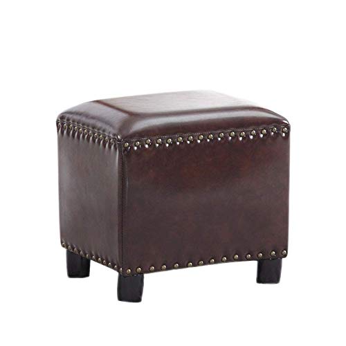 JDKJSBF Quadratische Leder Fußmängel Ottomane Nieten Massivholz Fußstütze Osmanische Nordic Change Schuhe Stuhl-Small Navy Thoughtful JDKJSBF Quadratische Leder Fußmängel Ottomane Nieten Massivholz Fußstütze Osmanische Nordic Change Schuhe Stuhl-Small Navy Thoughtful von JDKJSBF