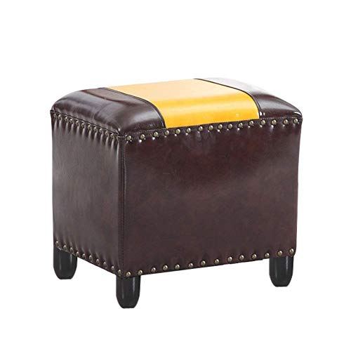 JDKJSBF Quadratische Leder Fußmängel Ottomane Nieten Massivholz Fußstütze Osmanische Nordic Change Schuhe Stuhl-Small Navy Thoughtful JDKJSBF Quadratische Leder Fußmängel Ottomane Nieten Massivholz Fußstütze Osmanische Nordic Change Schuhe Stuhl-Small Navy Thoughtful von JDKJSBF