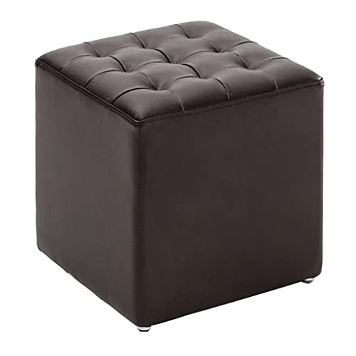 JDKJSBF Quadratische PU-Leder-Schminktischhocker Fußstopp wasserdichtes Sofa Teehocker Nicht-Schlupf-Wohnzimmer Schuhbank oder Kinder Erwachsene,#3 Thoughtful von JDKJSBF