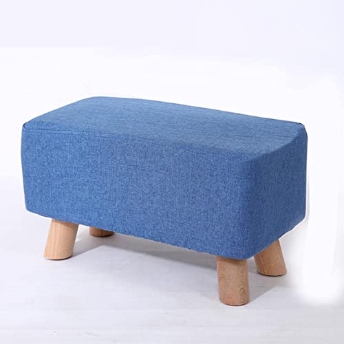 JDKJSBF Rechteck hölzerne Fußschemel-gepolsterte Stuhl Pouffe-Stuhl mit 4 Buchenbeinen Wechseln Schuhe Hocker entfernbar Thoughtful von JDKJSBF