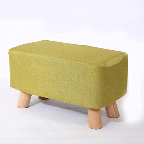 JDKJSBF Rechteck hölzerne Fußschemel-gepolsterte Stuhl Pouffe-Stuhl mit 4 Buchenbeinen Wechseln Schuhe Hocker entfernbar Thoughtful von JDKJSBF