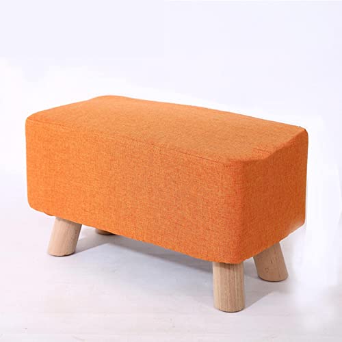 JDKJSBF Rechteck hölzerne Fußstopp gepolsterte Stuhl Pouffe-Stuhl mit 4 Buchenbeinen Wechseln Schuhe Hocker entfernbar Thoughtful von JDKJSBF