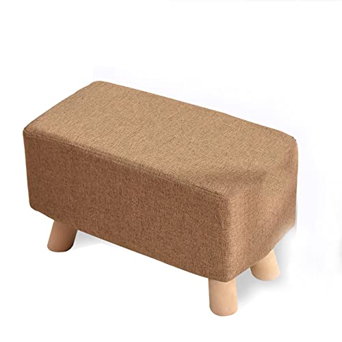 JDKJSBF Rechteck hölzernen Fußstopp gepolsterten Stuhl Pouffe-Stuhl mit 4 Buchenbeinen Wechseln Schuhe Hocker entfernbar Thoughtful von JDKJSBF