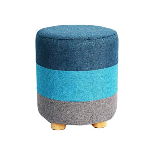 JDKJSBF Robuster Fußschemel für Schuhe tragen, runde Fußstützen Schlafzimmer Wohnzimmer Kleiner Hocker Langlebiger Ergonomie Flur Rest SEIT (Farbe: Grau) Thoughtful von JDKJSBF