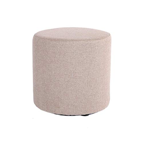 JDKJSBF Robustes Fußschemel-Schlafzimmer Wohnzimmer Footstütze Anti-Schlitten-Runde kompakt Kleiner Hocker Flur Wechsel Schuhe Pouffederhocker (Farbe: Gelb, Größe: 28 cm) Thoughtful von JDKJSBF