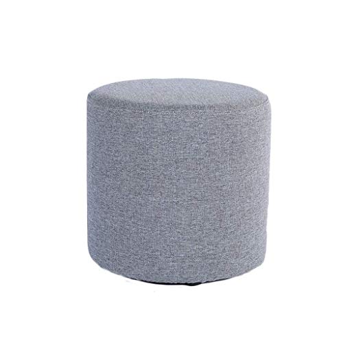 JDKJSBF Robustes Fußschemel-Schlafzimmer Wohnzimmer Footstütze Anti-Schlitten-Runde kompakt Kleiner Hocker Flur Wechsel Schuhe Pouffederhocker (Farbe: Gelb, Größe: 28 cm) Thoughtful von JDKJSBF