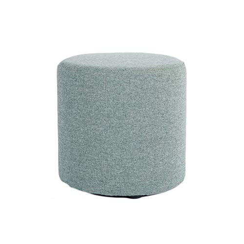 JDKJSBF Robustes Fußschemel-Schlafzimmer Wohnzimmer Footstütze Anti-Schlitten-Runde kompakt Kleiner Hocker Flur Wechsel Schuhe Pouffederhocker (Farbe: Gelb, Größe: 28 cm) Thoughtful von JDKJSBF