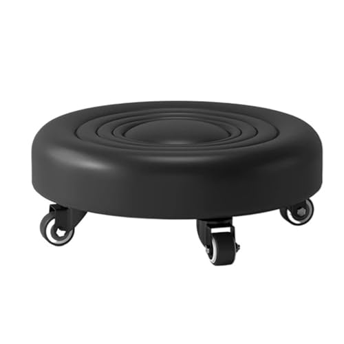 JDKJSBF Rollender niedriger Stuhl mit weicher Ledersitz und Rädern für Home Office Garage Schwarz Thoughtful JDKJSBF Rollender niedriger Stuhl mit weicher Ledersitz und Rädern für Home Office Garage Schwarz Thoughtful von JDKJSBF
