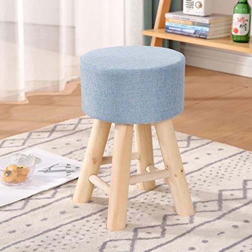 JDKJSBF Runde Fußschemel-Poped Pouffe-Hocker mit 4wochen-Beinen wechseln Schuhehocker mit abnehmbar Thoughtful von JDKJSBF