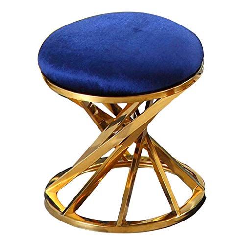 JDKJSBF Runde Stuhlschemel -Sitz robuster Goldmetallbasis, Fell perfekt für den Einsatz in jedem Raum Thoughtful von JDKJSBF