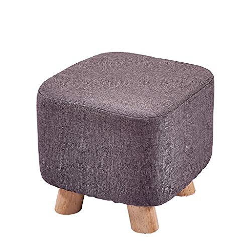 JDKJSBF Schminktisch Footstütze Footstool, Haushalt Massivholzschuhe Bank Sofa Hocker Wohnzimmer Couchtischhocker Erwachsener Kleiner Hocker 28 × 28 × 26 cm Sitzstuhl (Farbe: Orange Thoughtful von JDKJSBF