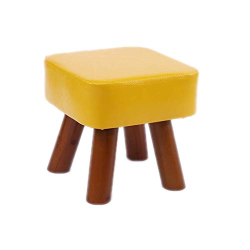 JDKJSBF Schuhbankschuhschuh-Bankhocker kreativer Fußstopper Kleiner Stuhlmessholzstuhl Stuhl Stuhl Home Multifunktion (Farbe: Gelb) Thoughtful von JDKJSBF