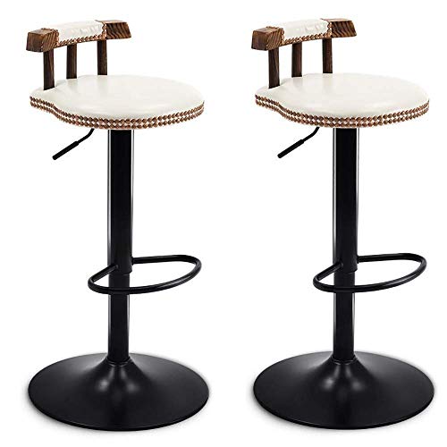 JDKJSBF Stangenhocker Retro Design Wea Resist Resist Lift Stuhl Stuhl 2-teilige PU-Metallgriff und Fußstützen-Chassis-Stuhl (Farbe: C, Größe: Erhöhen Sie das Chassis) (Farbe: D, Größe: Gewöhnlich C. von JDKJSBF