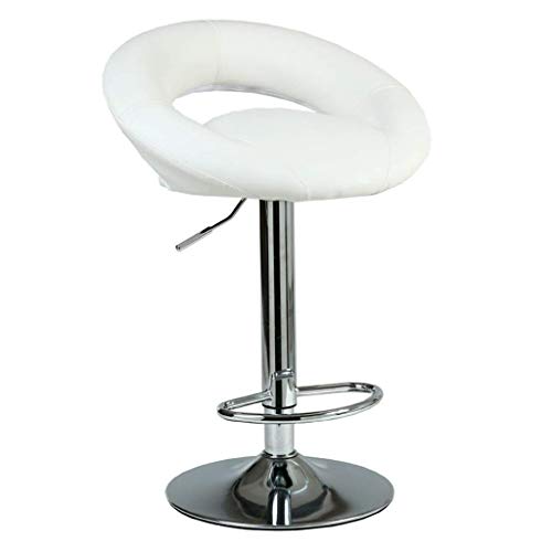 JDKJSBF Stangenhocker Verstellbare Schwenkstangenhocker Schwenkelibrettstühle Außenchrom Fußstütze und Basis Frühstücksstühle 1226 (Farbe: Rot) (Farbe: Weiß) Thoughtful von JDKJSBF