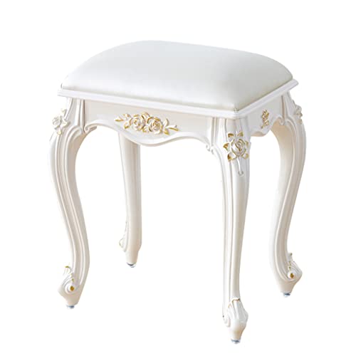 JDKJSBF Stilvoller moderner Waschtischhocker mit haltbarer Bauchmuskeln Stahl Bein PU -Leder gepolstertem Sitz Easy Assembly ideal für Schlafzimmer und Wohnzimmer Thoughtful von JDKJSBF