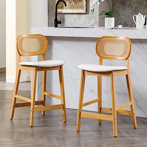 JDKJSBF The Counter Height Bar Stoolsrattan Counterhocker Set aus 2 Kunstleder Barhocker Holz gepolsterte Barhocker gepolstert 26 Zoll Kücheninselstühle Natural Holz Thoughtful JDKJSBF The Counter Height Bar Stoolsrattan Counterhocker Set aus 2 Kunstleder Barhocker Holz gepolsterte Barhocker gepolstert 26 Zoll Kücheninselstühle Natural Holz Thoughtful von JDKJSBF