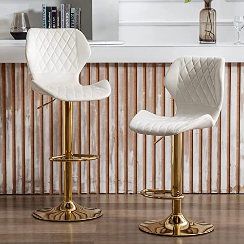 JDKJSBF The Counter Height Bar Stoolsswivel Bar Stools Set aus 2 einstellbaren Zählerhöhenstühlen mit Rücken Golden Basis modern Thoughtful JDKJSBF The Counter Height Bar Stoolsswivel Bar Stools Set aus 2 einstellbaren Zählerhöhenstühlen mit Rücken Golden Basis modern Thoughtful von JDKJSBF