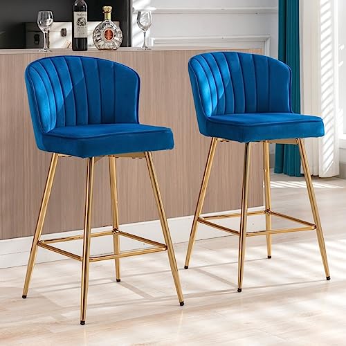 JDKJSBF The Counter Height Bar Stoolsvelvet Counterhocker Set von 2 Mitte des Jahrhunderts modern Thoughtful von JDKJSBF