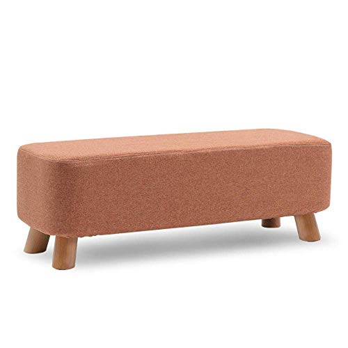 JDKJSBF Weiche osmanische Fußmängel Fuß Rasthocker Square Leinenstoff Sofa kleine Bank modern mit waschbarer Abdeckung und Speicherschaum für Schlafzimmerstreifen klein Thoughtful von JDKJSBF