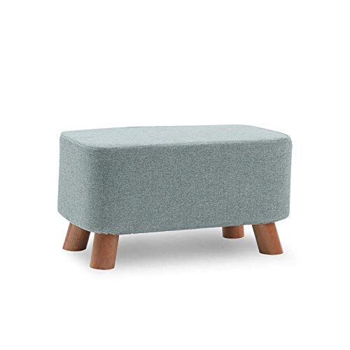 JDKJSBF Weiche osmanische Fußmängel Fuß Rasthocker Square Leinenstoff Sofa kleine Bank modern mit waschbarer Abdeckung und Speicherschaum für Schlafzimmerstreifen klein Thoughtful von JDKJSBF