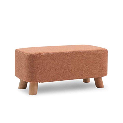 JDKJSBF Weiche osmanische Fußmängel Fuß Rasthocker Square Leinenstoff Sofa kleine Bank modern mit waschbarer Abdeckung und Speicherschaum für Schlafzimmerstreifen klein Thoughtful von JDKJSBF