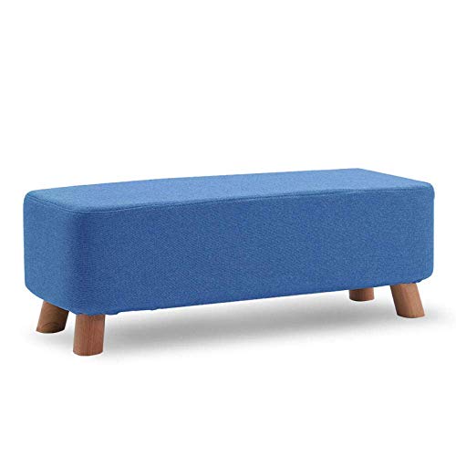 JDKJSBF Weiche osmanische Fußmängel Fuß Rasthocker Square Leinenstoff Sofa kleine Bank modern mit waschbarer Abdeckung und Speicherschaum für Schlafzimmerstreifen klein Thoughtful von JDKJSBF