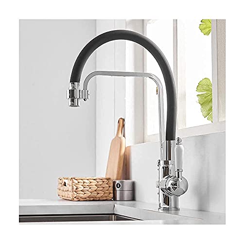 Küchenmischer -Klotz Kücher Spüle Wasserhahn 360 Grad Drehen Sie Sprühgeräte mit reinem Wasserfilter Doppelgriff Mixer ab. Thoughtful von JDKJSBF