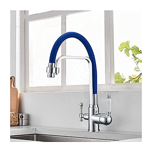 Küchenmischer -Klotz Kücher Spüle Wasserhahn 360 Grad Drehen Sie Sprühgeräte mit reinem Wasserfilter Doppelgriff Mixer ab. Thoughtful von JDKJSBF