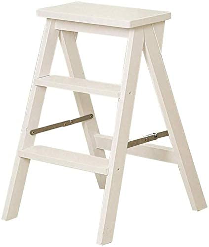 Massivholzklapphocker Haushalt tragbarer Kleiner Leiter Einfacher hoher Bank Multifunktional 2 Stufe Leiterhocker Stuhl Haushaltsschritthocker Thoughtful von JDKJSBF