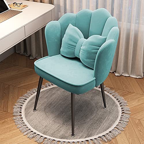 Mid Century Modern Vanity Stool with Backrest and Soft Cushioned Pad Comfy Scalloped Chair for Dining Room Bedroom Vanity Thoughtful von JDKJSBF