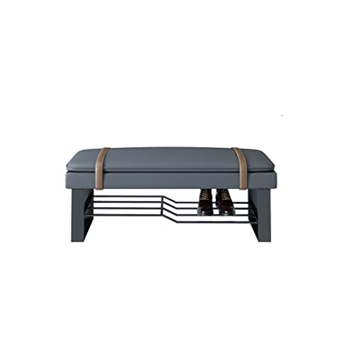 Ottomane Bank End des Betthöfterhockers mit PU Leder gepolstert Metallregal Schuhhocker Kleidung Schuhhocker Eingangsschuhschrank integrierte Bank Eitelkeit Hocker Schlafzimmer Ottoman Ottoman von JDKJSBF