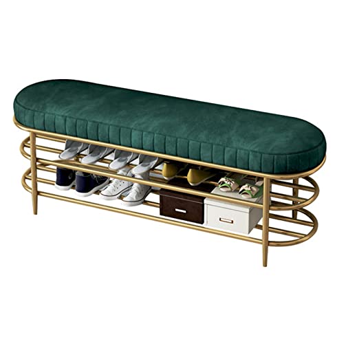 Polsterer Fußschabel moderner und einfacher eleganter Schuhhocker kann sitzend Schuhschuhschrank Nordic Weichbeutel Doppelschicht langer Streifenschuhschuh Haushaltsfootel 120 * 32 * 45 cm Thoughtful von JDKJSBF