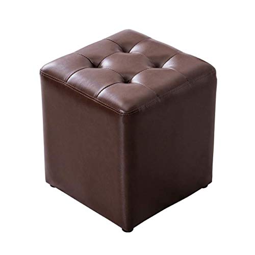 Solide Fußhocker Schlafzimmer Wohnzimmer Tragbar quadratisch kleiner Flur wechseln Schuhe Wasserdicht Hocker (Farbe: braun B, Größe: L) Thoughtful von JDKJSBF