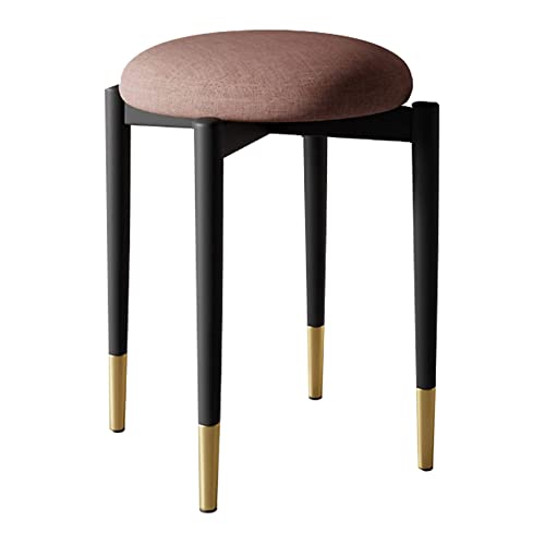 Technischer Stoff Barstool Küche Essstuhl Eitelkeithocker Stuhl Stuhlhocker mit 4 starken und langlebigen Metallbeinen, Kaffee Thoughtful von JDKJSBF