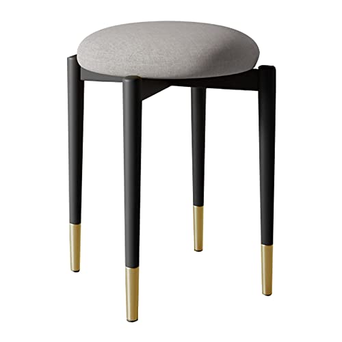 Technischer Stoff Barstool Küche Essstuhl Eitelkeithocker Stuhl Stuhlhocker mit 4 starken und langlebigen Metallbeinen, Khaki Thoughtful von JDKJSBF