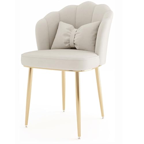 White Armless Vanity Chair with Curved High Back and Padded Seat for Bedroom Makeup and Reading Thoughtful White Armless Vanity Chair with Curved High Back and Padded Seat for Bedroom Makeup and Reading Thoughtful von JDKJSBF