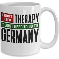 Deutschland Geschenke, Kaffeebecher, Lustige Becher Aus Deutschland, Ich Brauche Keine Therapie Becher, Für Liebhaber von JDMCREATIVEMUGS