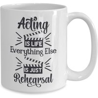 Lustige Schauspiel Tasse, Schauspieler Kaffeetasse, Geschenk, Geschenk Für Schauspieler, Becher, Geschenke, Ist Leben, Geschenkidee Dra von JDMCREATIVEMUGS