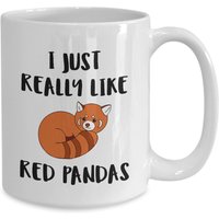 Roter Panda Geschenkbecher, Geschenk Für Liebhaber Des Roten Pandas. Kaffeetasse, I Just Like Rote Pandas, Weihnachtsgeschenk, Geburtstagsgeschenk von JDMCREATIVEMUGS