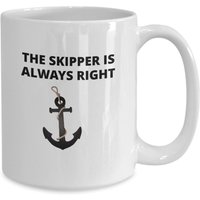 Skipper Geschenkbecher | Der Hat Immer Recht| Boot Liebhaber Geschenk Meer von JDMCREATIVEMUGS