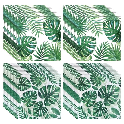 JDNFKG 40 Blätter Tropischer Blattgewebe, Servietten Von Palmblatt, Hawaiianblatt Serviette, Thematische Party -Besteck Vorräte, Graffiti -Serviette. von JDNFKG