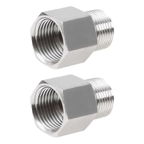 2 Stück stabiler Edelstahl-Adapterfitting G1/4 Buchse auf N1 Stecker für Wasser- und Ölsysteme, Gewinderohre von JDNH