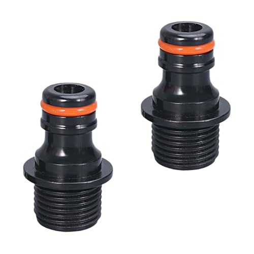 2 x Gartenschlauch-Schnellanschluss-Armaturen, Wasserschlauch-Anschlüsse, 1,27 cm, 1,9 cm, Sprühdüse, Wasserhahn-Adapter, Gartenarmatur von JDNH