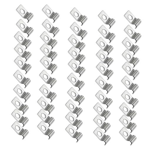 50 Stück Rohrbandschellen, Edelstahl, einseitig für oder Draht-Installation, einreihig von JDNH